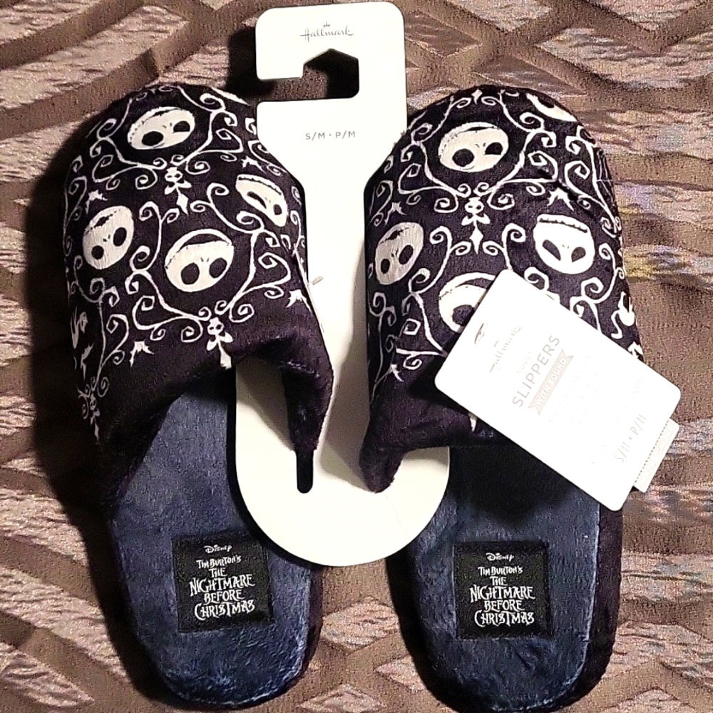 Disney Tim Burtons The Nightmare Before Christmas Adult Slippers with Sound S/M
